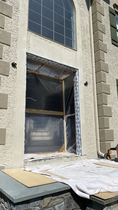 Window replacement in progress, Horsham PA