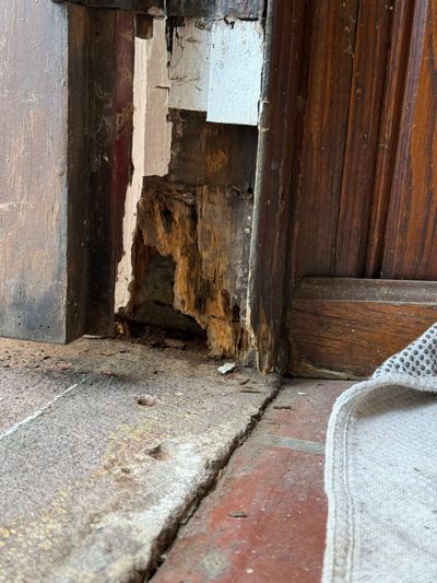 Interior view of door stile rot damage — Blue Bell PA