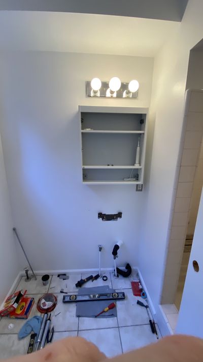 Fixture installation in progress